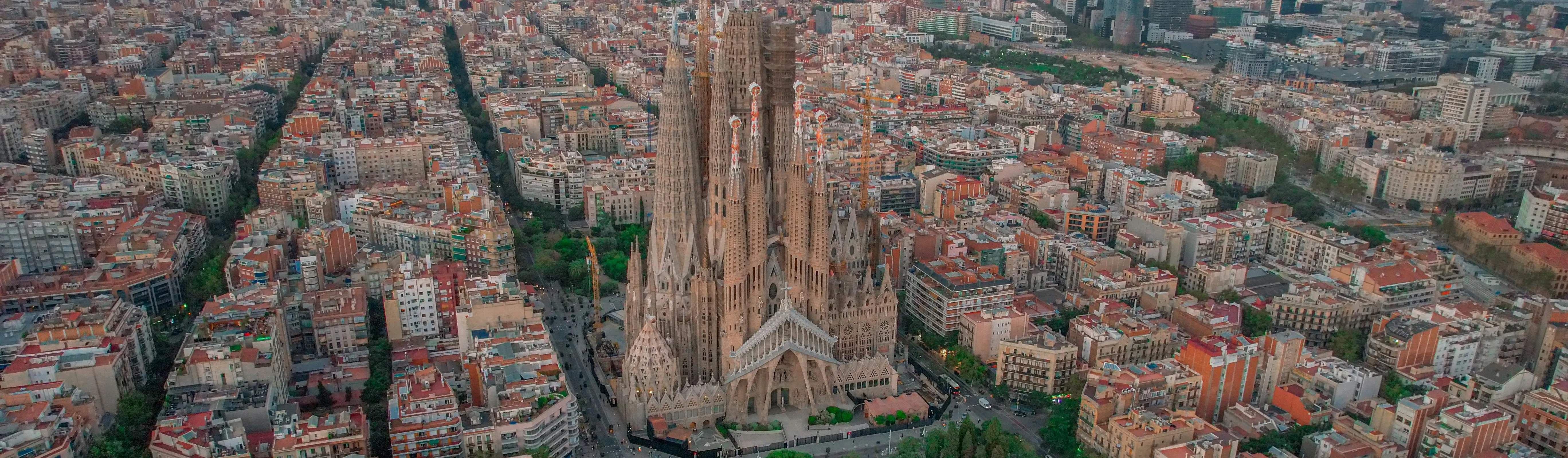 Barcelona birdview of Sagrada Família